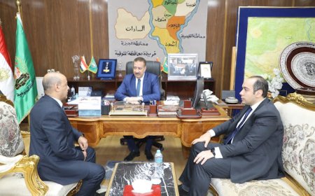 محافظ المنوفية يلتقى الدكتور اسامه عبدالله وكيل وزارة الصة الجديد