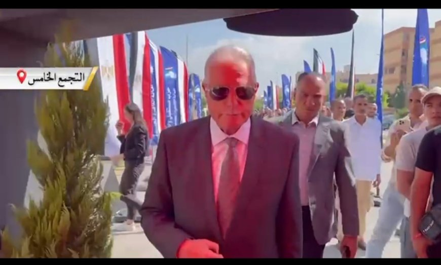 لواء خالد فودة محافظ جنوب سيناء السابق يدلى صوته الانتخابات مجلس الشيوخ