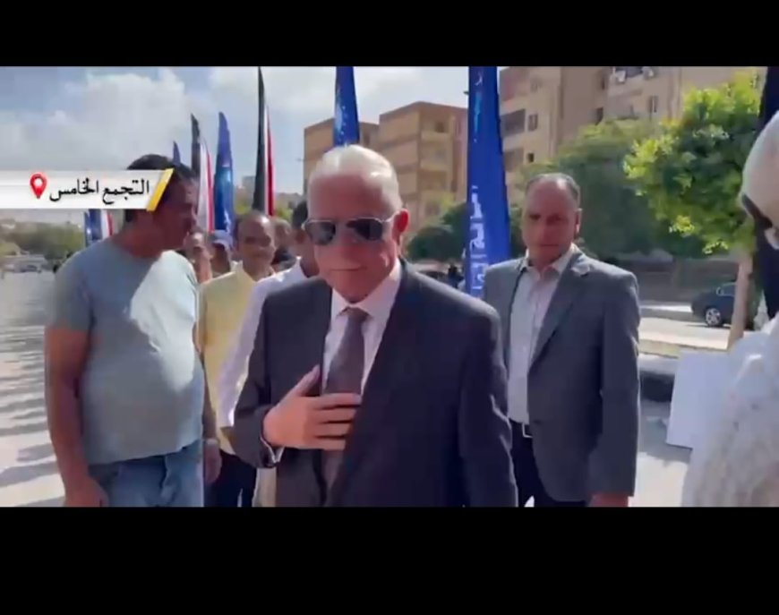 لواء خالد فودة محافظ جنوب سيناء السابق يدلى صوته الانتخابات مجلس الشيوخ