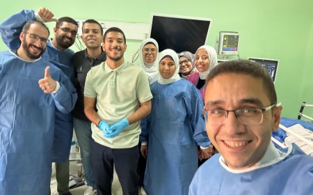 " مستشفى ١٥ مايو  النموذجي " تتصدى المركز الأول ديما بمجهودات فريق الجهاز الهضمي  ثلاث عمليات مختلفة لشق عضلة المرئ و عضلة البواب بالمنظار