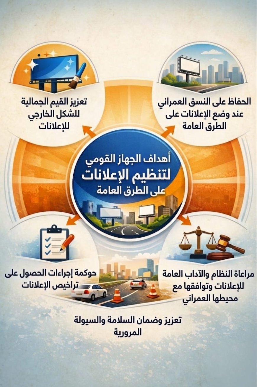 بالإنفوجراف.. تعرَّف على أهداف الجهاز القومي لتنظيم الإعلانات على الطرق العامة