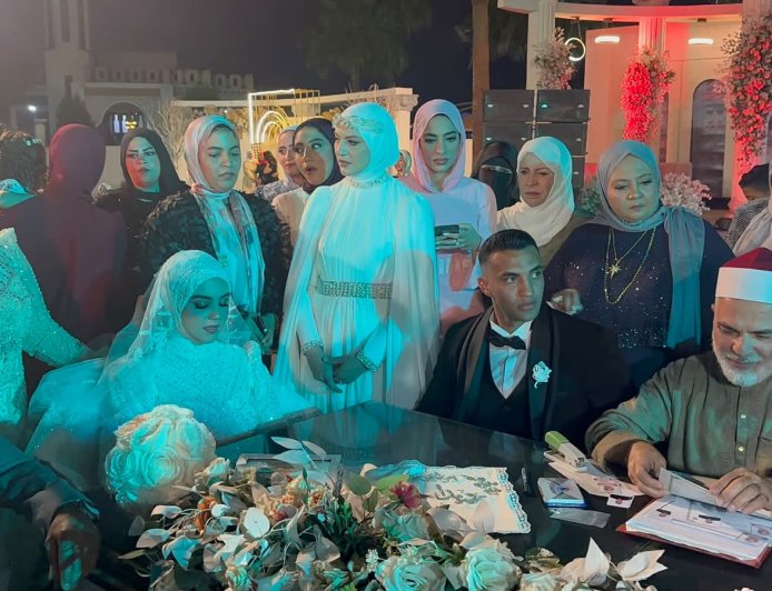 ليلة من الفخامة والمحبة.. اتحاد الشرطة الرياضي يشهد زفاف النقيب عمرو محمد رفعت ورويدا أبوطالب