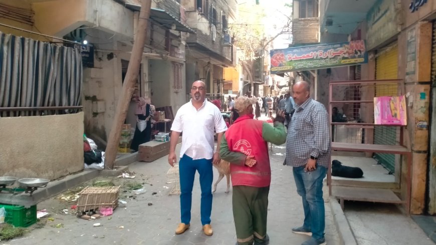 رئيس حى الساحل يضرب بيد من حديد ويزيل سوق محمد يوسف بعد حالة من الشلل المرورى " صور "