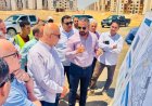 نائب وزيرة الإسكان للمرافق ونائب رئيس الهيئة لقطاع المرافق في زيارة تققدية لمشروعات البنية التحتية بمدينة العبور الجديدة