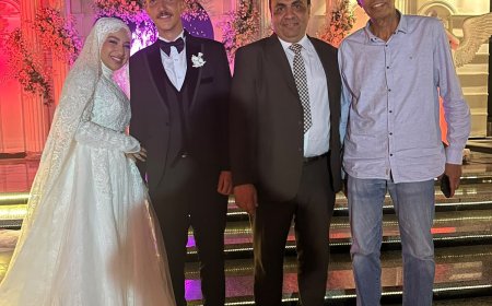 مصطفى مكي يهنئ العميد محمد أبوطالب بزفاف نجله الملازم أول رشاد محمد بقسم شرطة الخليفه