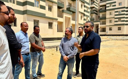 رئيس جهاز العبور الجديدة يتابع أعمال الطرق والكهرباء والإتصالات بعمارات المبادرة الرئاسية سكن كل المصريين